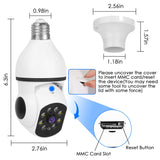E27 WiFi Bulb Camera 1080P FHD Security