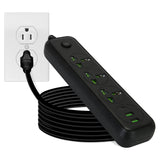 Power Strip with USB & Extension Cord