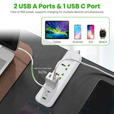 Power Strip with USB & Extension Cord